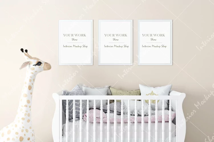 Nursery Room Mockup, Frame Mockup