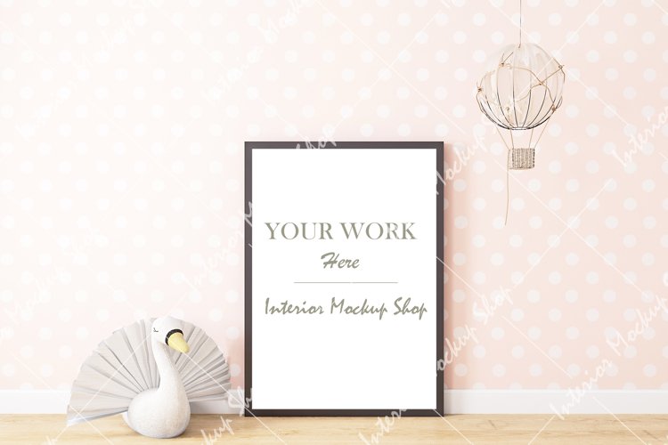 Frame mockup kids, Frame mockup A4, Mockup in interior example image 1
