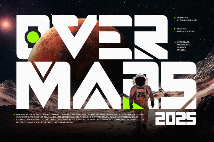 Overmars - Futuristic Techno Font