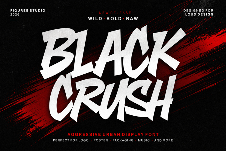 Black Crush - Aggressive Urban Display Font