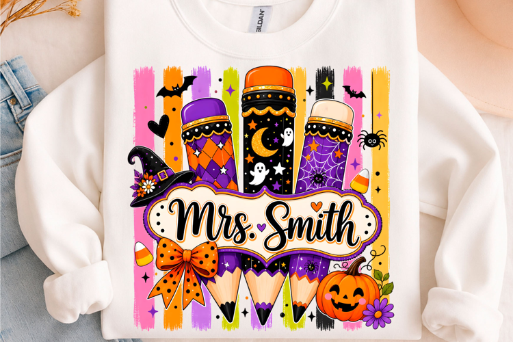 Halloween Teacher Pencil PNG