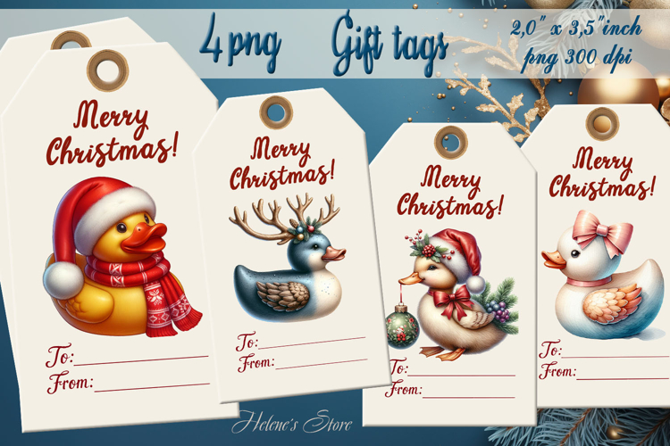 Christmas gift tags printable designs |Christmas rubber duck