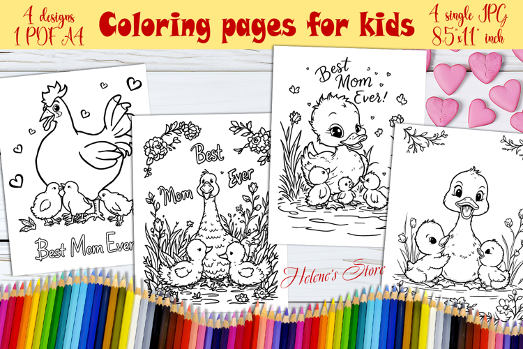 Happy Mothers Day Coloring Pages Image 5