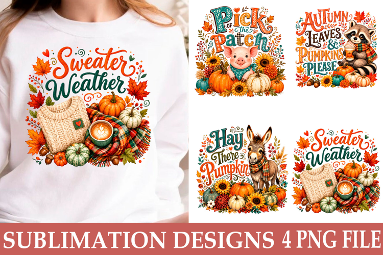 Trending Fall Pumpkin Sublimation PNG Fall Shirt