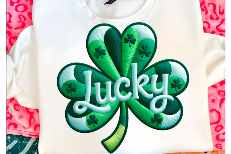 Faux Yarn Lucky Shamrock St Patricks Png