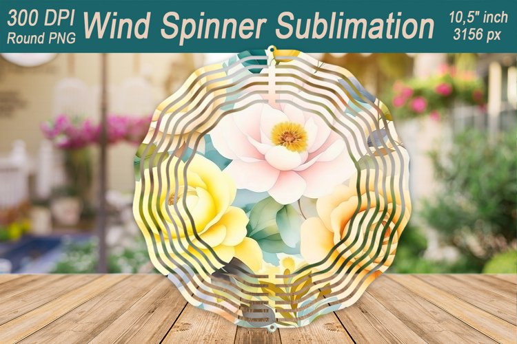 Flower Wind Spinner| Wind spinner sublimation design example image 1