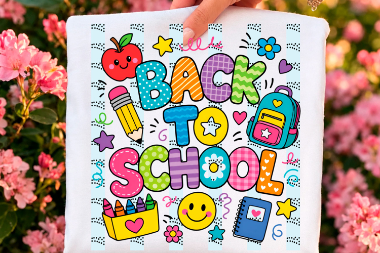 Back to School Striped Shirt PNG