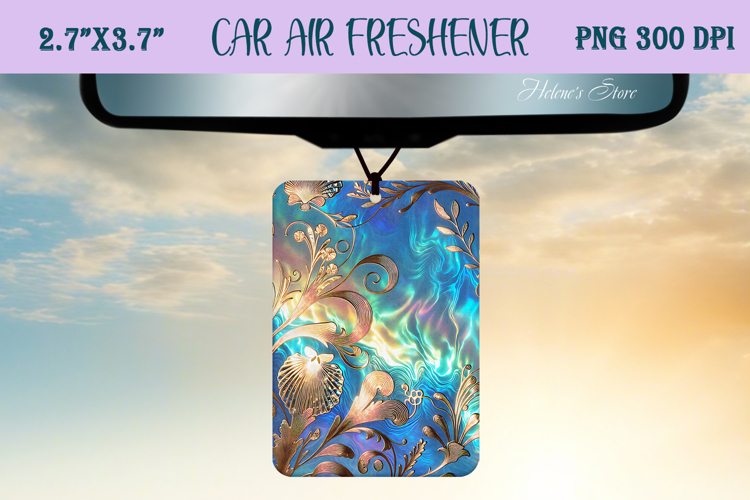 Iridescent ocean pattern Air Freshener Car sublimating