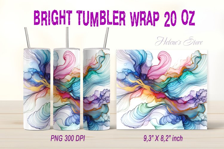 Alcohol Ink Tumbler Wrap Image 19