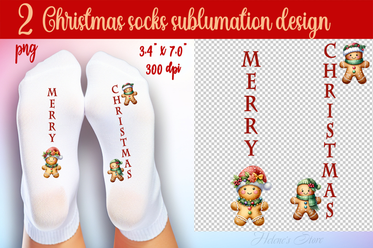 Funny Christmas Socks | Sublimation Designs For Socks