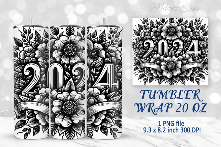 Class of 2024 Sublimation | Graduation tumbler wrap designs example image 1