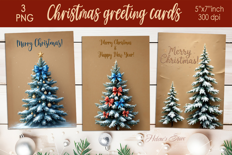 3d Christmas tree printable card|Retro Christmas designs png