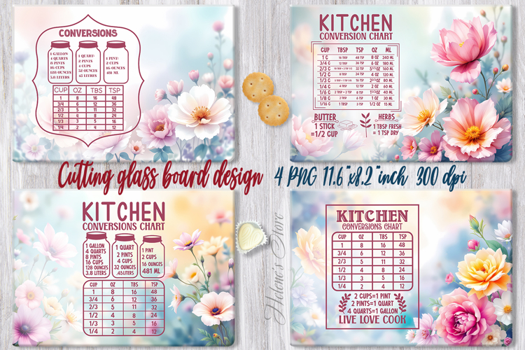 Spring flowers cutting board sublimation |Kitchen conversion