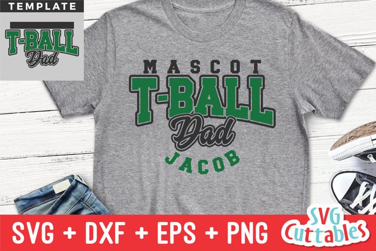 T-Ball SVG | T-Ball Dad Template 002 example image 1