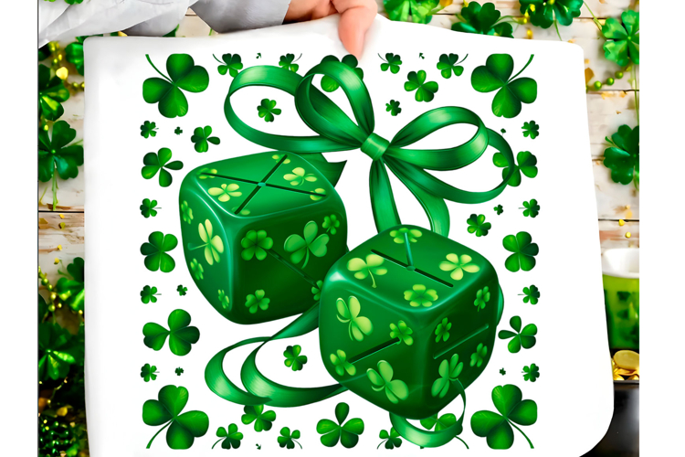 Lucky Shamrock Dice PNG