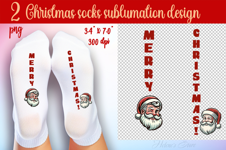 Funny Christmas Socks | Sublimation Designs For Socks