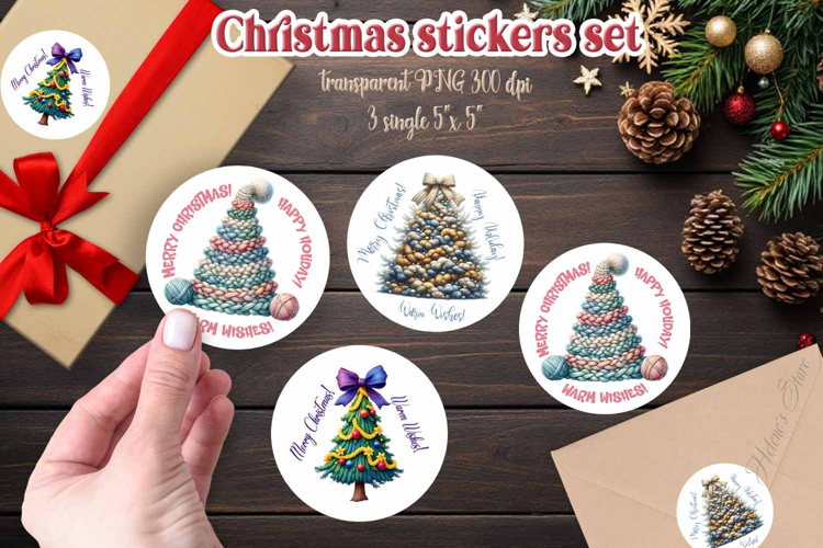 Christmas tree present gifts stickers|Merry Christmas design
