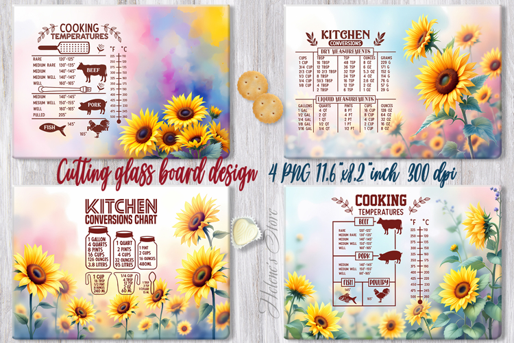 Sunflowers cutting board sublimation | Kitchen conversion