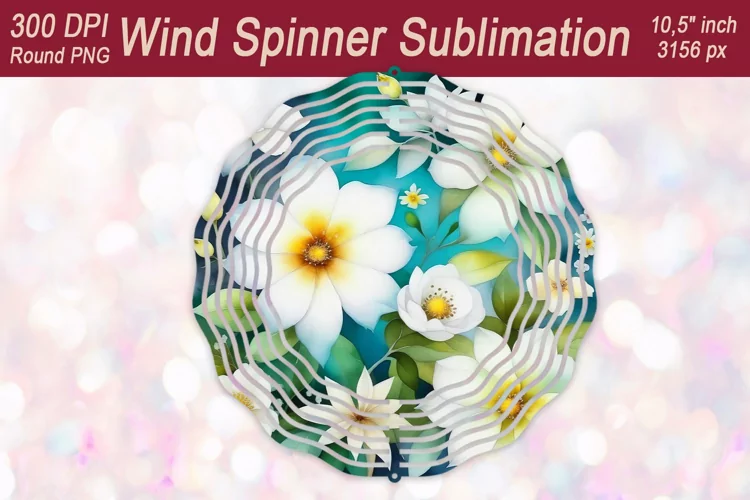 Floral Wind Spinner designs| Wind spinner sublimation design