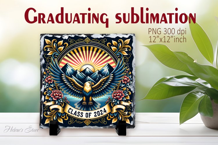 Class of 2024 | Graduation Slate Sublimation Design example image 1