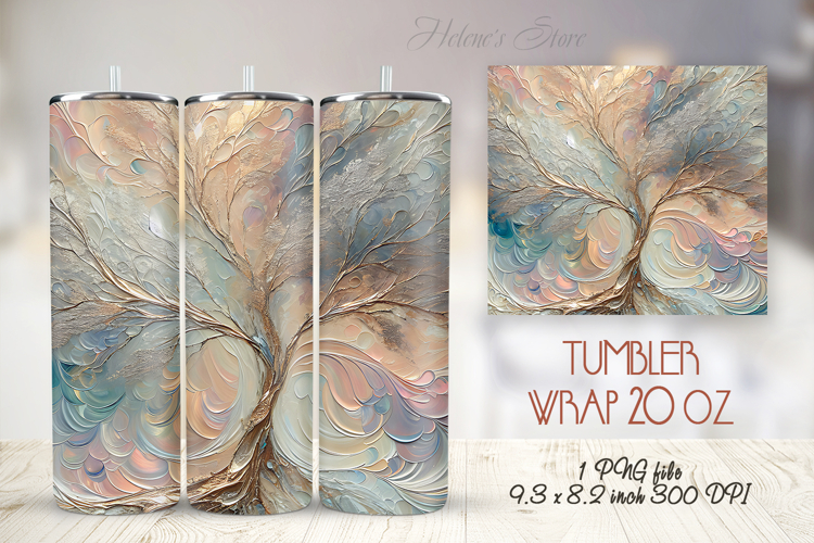 Fantasy Abstract Tree tumbler 20oz wrap sublimation design