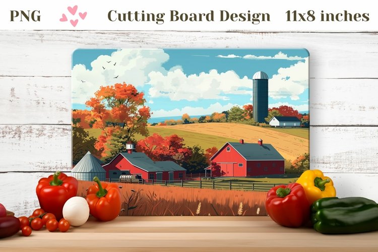 Countryside Cutting Board Design, Countryside Sublimation