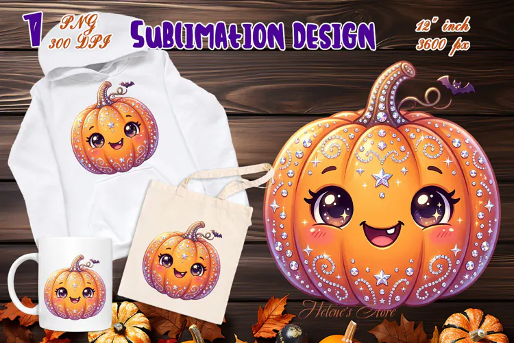 Cute Halloween clipart | Kawaii shirt sublimation designs