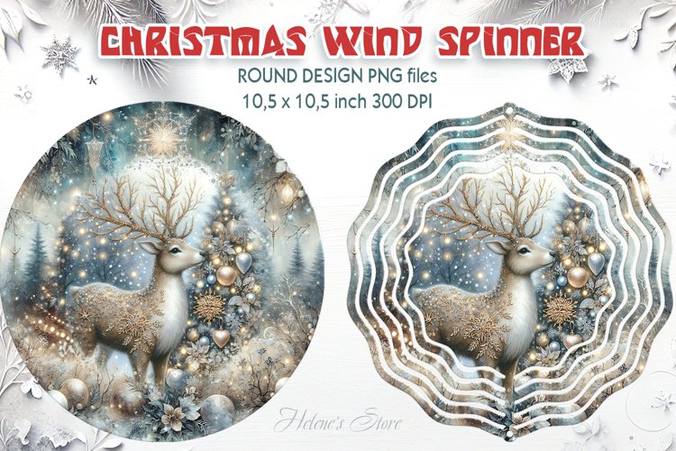 Christmas Wind Spinner| Wind spinner sublimation design example image 1