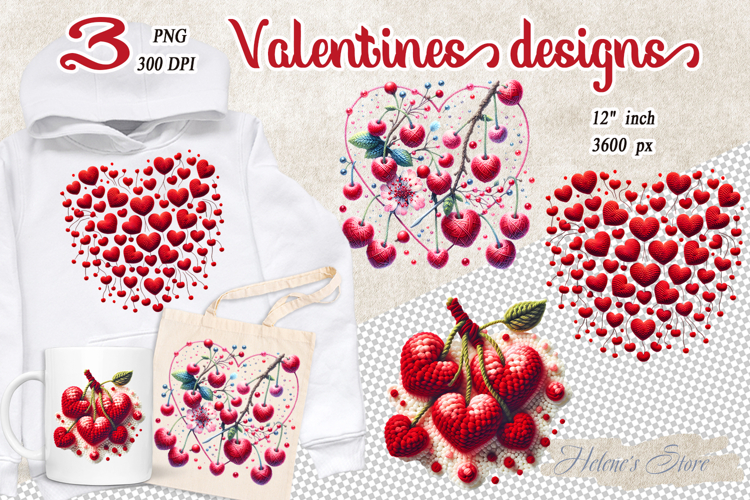 Red heart Valentines day Sublimation designs clipart png