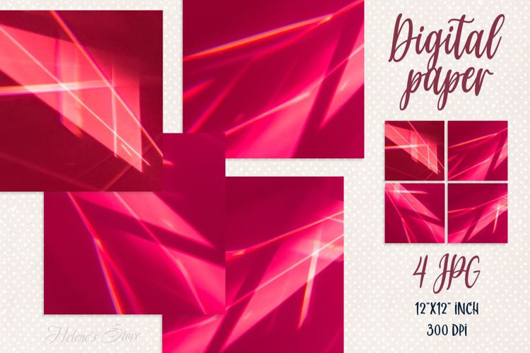 Bright red abstract light digital papers | Scrap booking