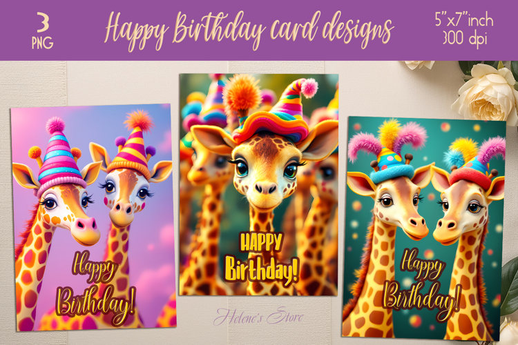 Funny animals greeting card designs | Happy Birthday cards
