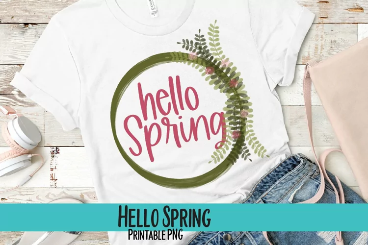 Hello Spring Sublimation PNG