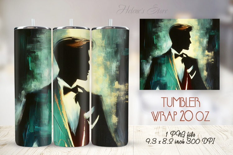 Abstract texture portraiture straight tumbler 20oz wrap png example image 1