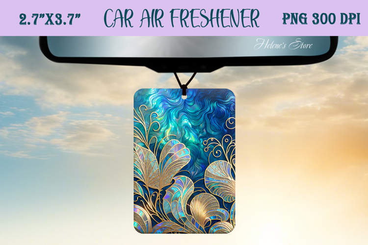Iridescent ocean pattern Air Freshener Car sublimating