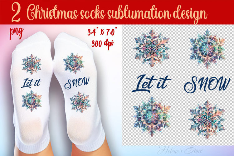 Funny Christmas Socks | Sublimation Designs For Socks