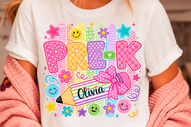 Pre-K Grade Teacher Shirt PNG Design