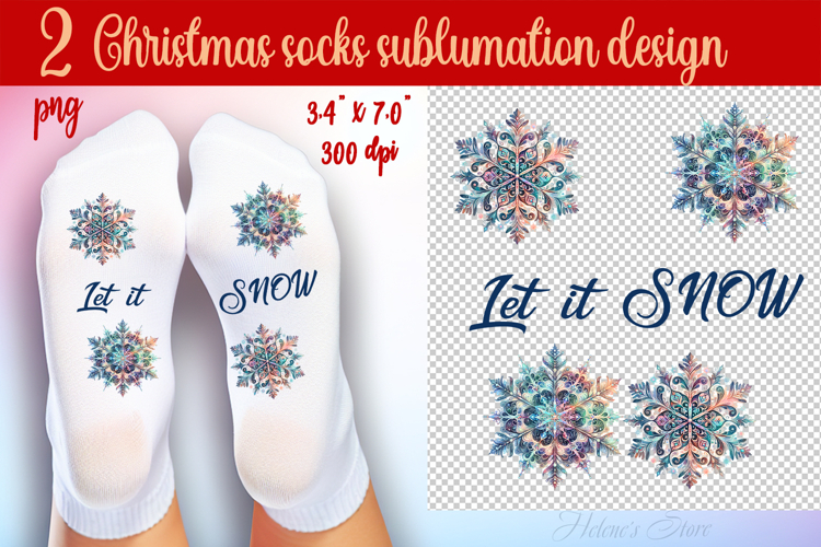 Funny Christmas Socks | Sublimation Designs For Socks