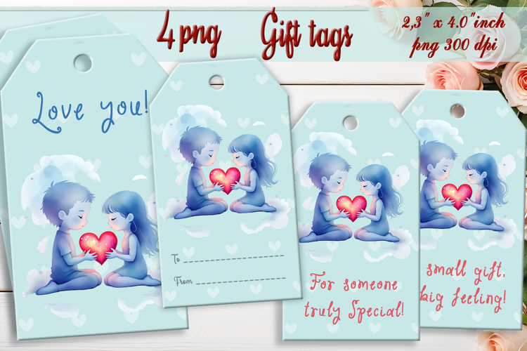 Valentines day Gift Tags| Valentine labels| Watercolor label