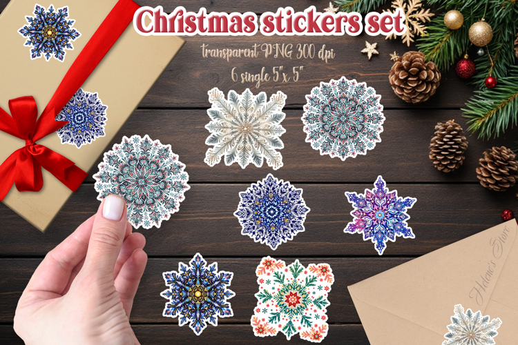Christmas snowflakes printables stickers |Cute snowflake png