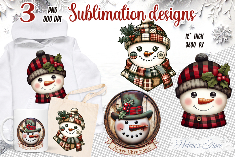 Cute snowman clipart |Retro patchwork elf shirt designs png