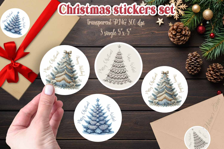 Christmas tree present gifts stickers|Merry Christmas design