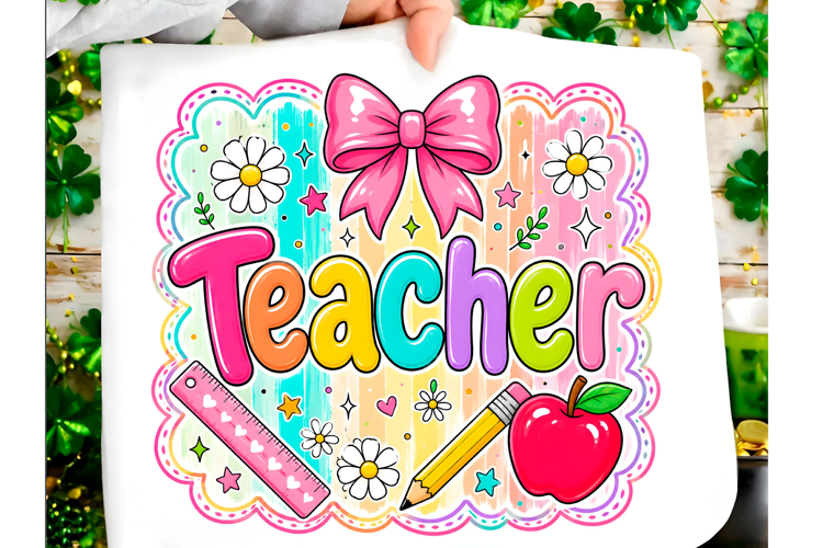 Preppy Teacher Bow PNG