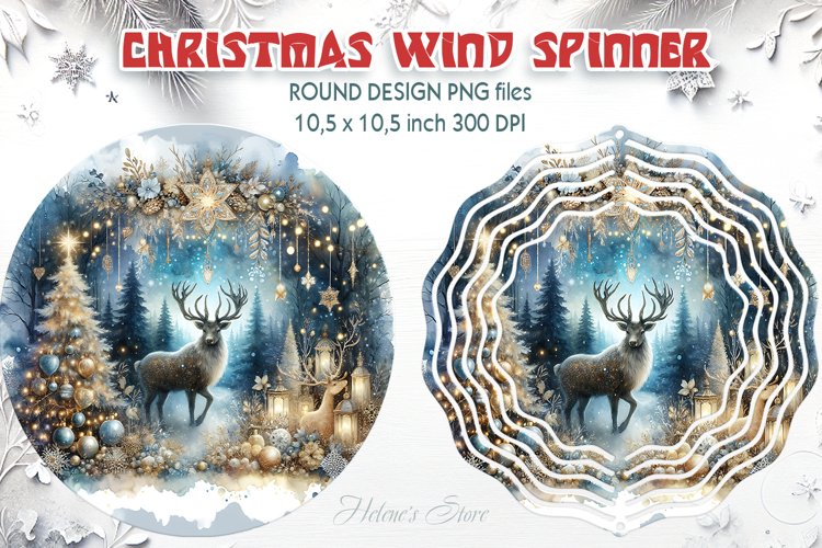 Christmas Wind Spinner| Wind spinner sublimation design example image 1