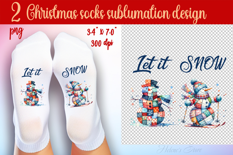 Funny Christmas Socks | Sublimation Designs For Socks