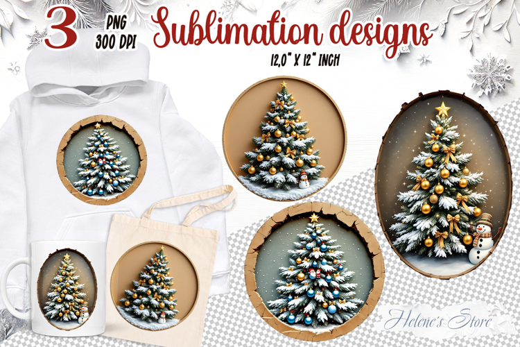 Christmas tree coquette bows clipart | Round t shirt design