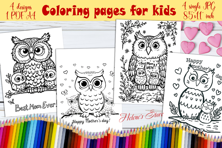 Happy Mothers Day Coloring Pages