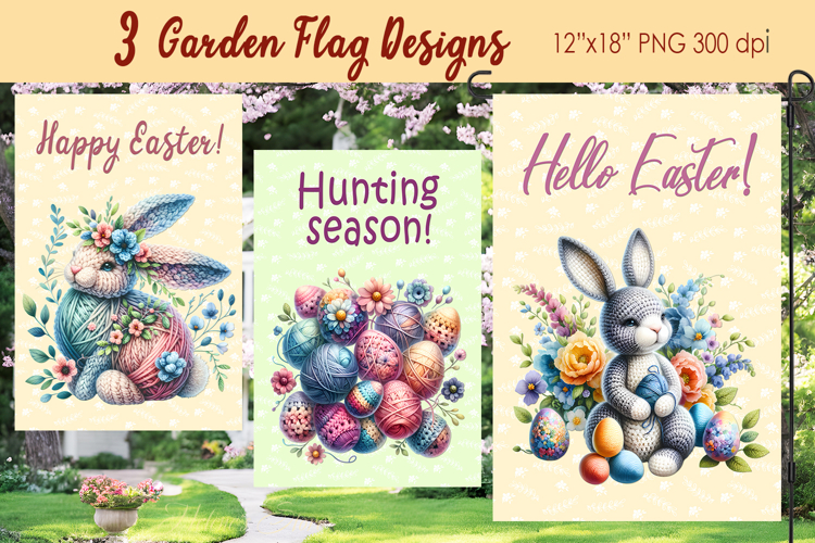 Easter Garden Flag Sublimation |Religious sublimation Easter
