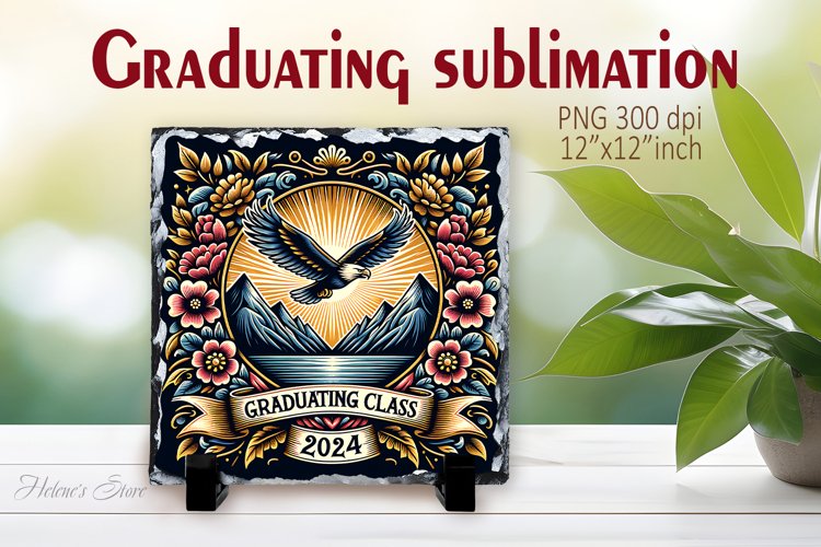 Class of 2024 | Graduation Slate Sublimation Design example image 1