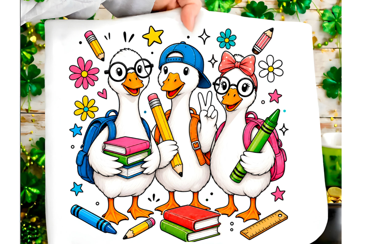 Back to School Duck Squad PNG