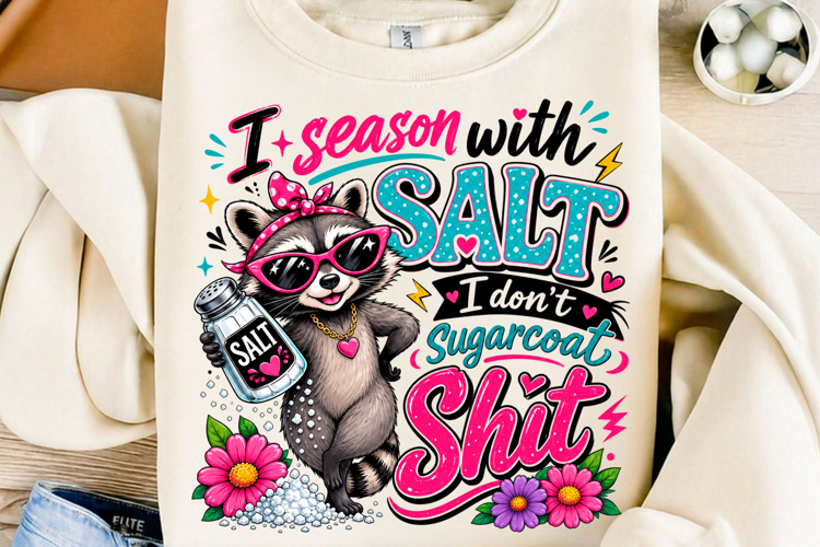 Seasoned with Salt Raccoon PNG